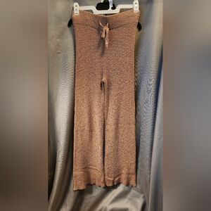 By Together Textured Knit Wide Leg Pants in Brown M